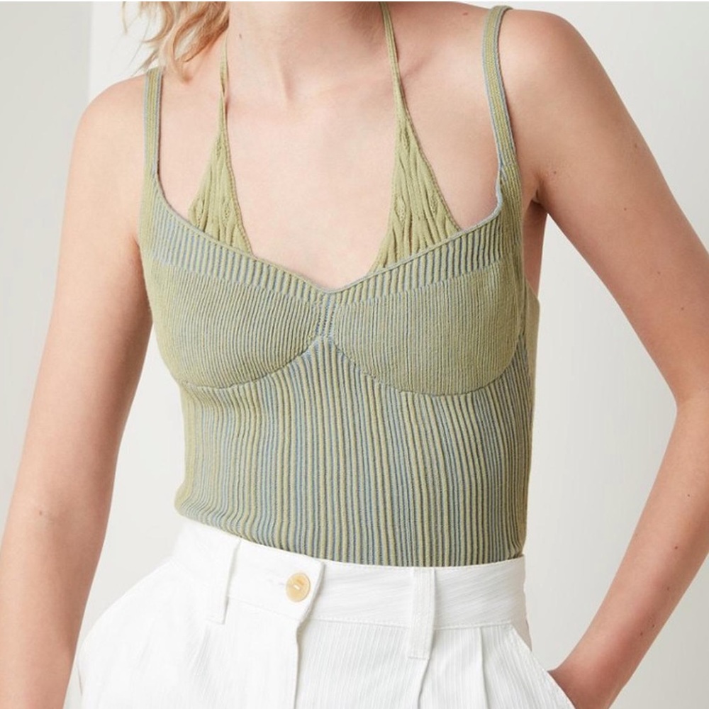 Jacquemus green La maille valensole tank top - Picture 2 of 5